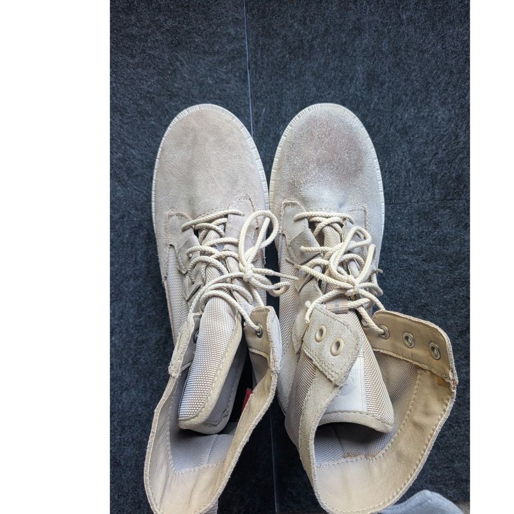 Sorel Lennox Moto Boot Womens 9.5 Tan Suede Lace Up Combat Core